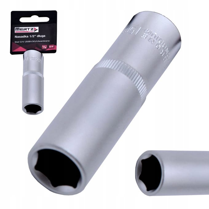 Mertz Lange Dop 1/2" 10mm Zeskant CrV - Hoge Kwaliteit