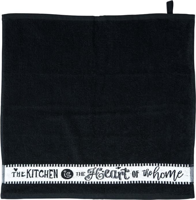 Dutch Rose keukendoek zwart