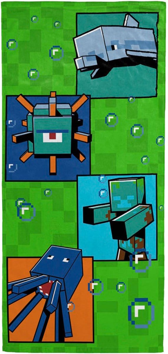 Minecraft Strandlaken - 70x140 cm - Groen