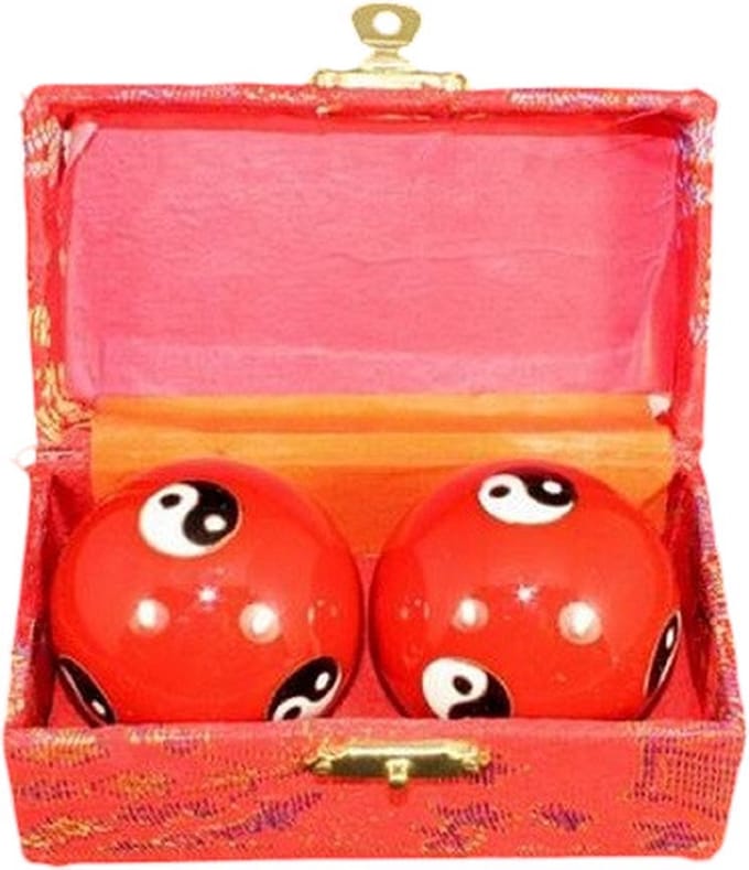 Inuk - Meridiaan Kogels - Rood Yin Yang - Massage Kogels met geluid
