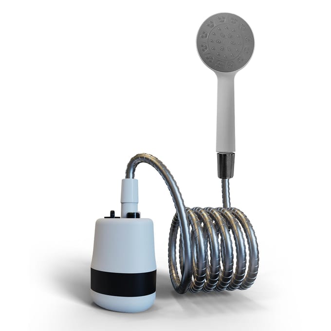 Draagbare douche Camping Buitendouche Handheld Elektrische douche Batterijgevoede compacte handheld zwart
