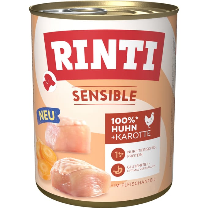 Rinti Sensible 6x800g - Kip & Wortel