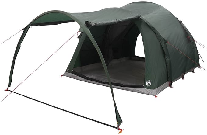 vidaXL - Tunneltent - Leger - Groen - 6-persoons - Polyester - en - Staal