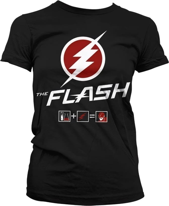 The Flash Riddle Girly T-shirt voor dames, zwart