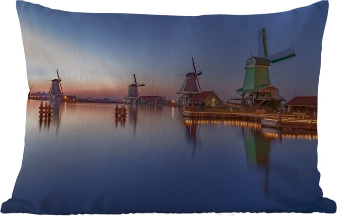 Buitenkussens - Tuin - Windmolens in Nederland - 60x40 cm