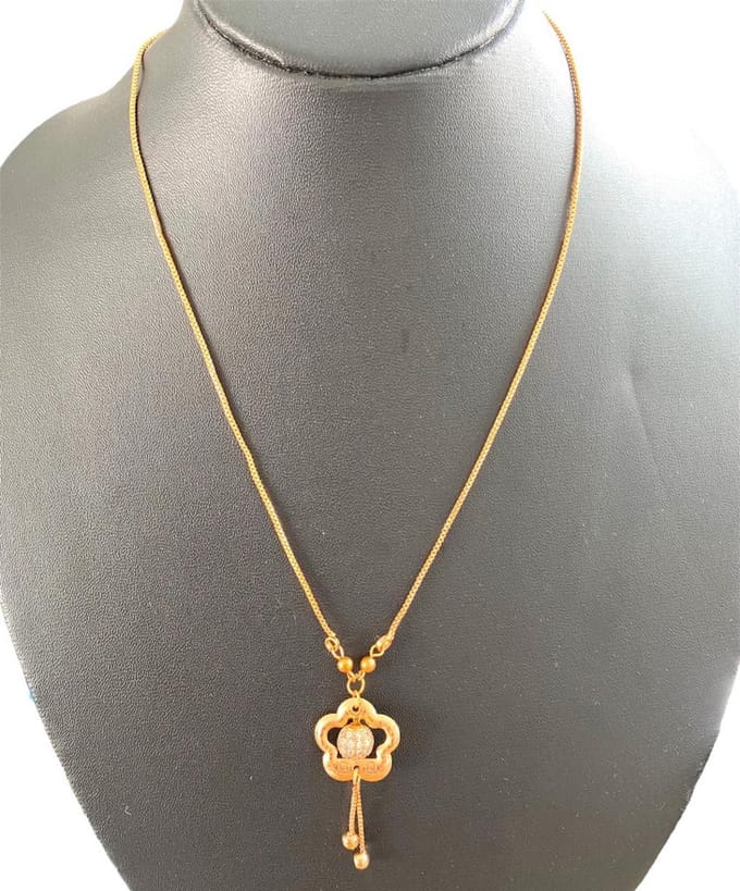 N3 Collecties modieuze bloem goudkleurige hanger met ketting dames