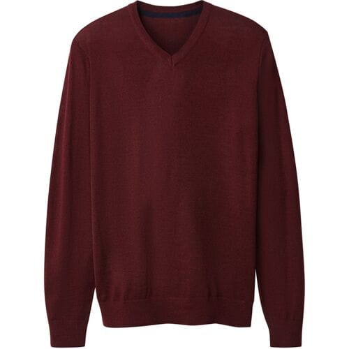 esmara Men Heren trui met merinowol (Bordeaux, S)