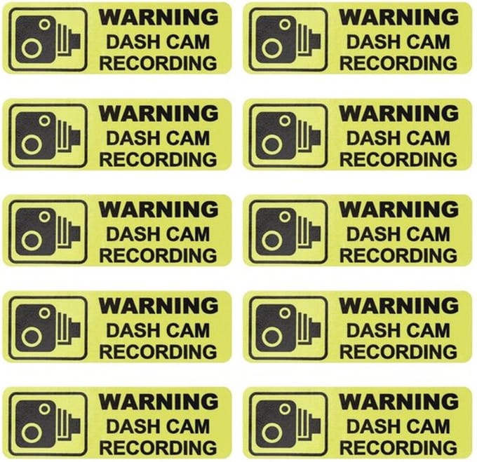 Allecto - Dashcam Waarschuwingsstickers - Verbeterde Veiligheid
