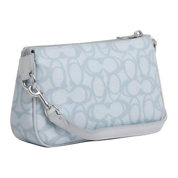 Coach Nolita 19 Metallic Logo Mahjong Tas Dames Schoudertas IJzig Blauw CBM72-SVNB9 Gift Box Sets (Basic Set+Black Box) white