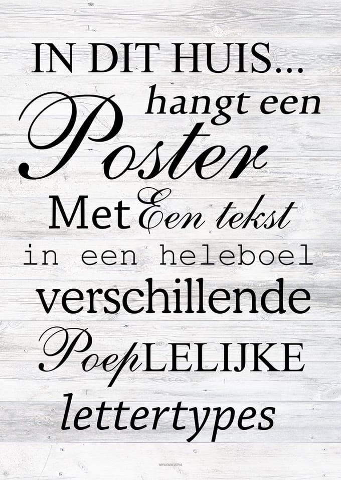 In dit huis hangt een poster - parodie - grappig