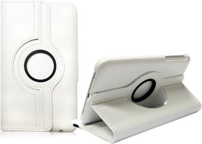 Witte Draaibare Case Bescherm Hoesje Samsung Galaxy Tab 3 Lite 7.0 (T110/T111)