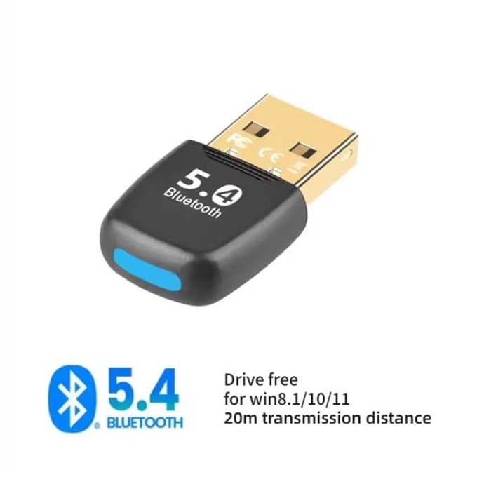 Adaptateur Bluetooth 5.4 Clé USB Bluetooth pour PC Souris sans fil Clavier Musique Récepteur audio Transmetteur USB