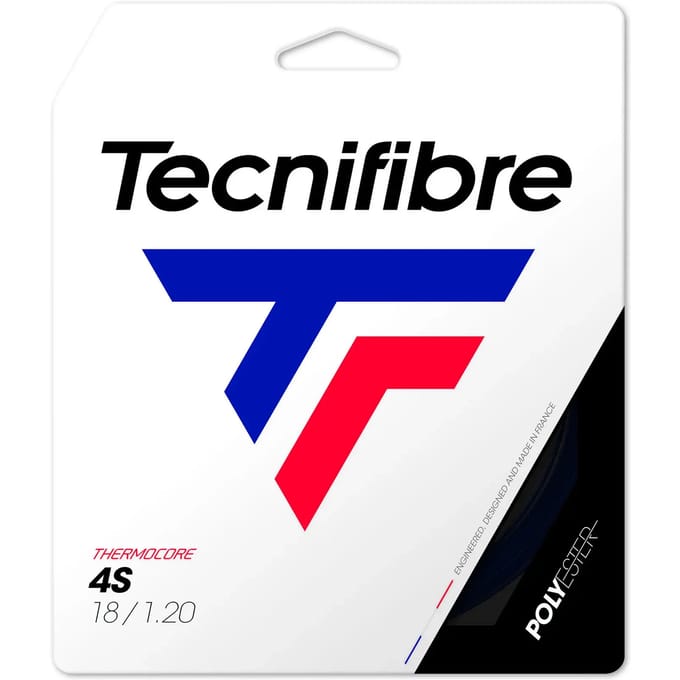 Tecnifibre Black Code 4S - 1.25 - Set - Tennissnaar - Zwart