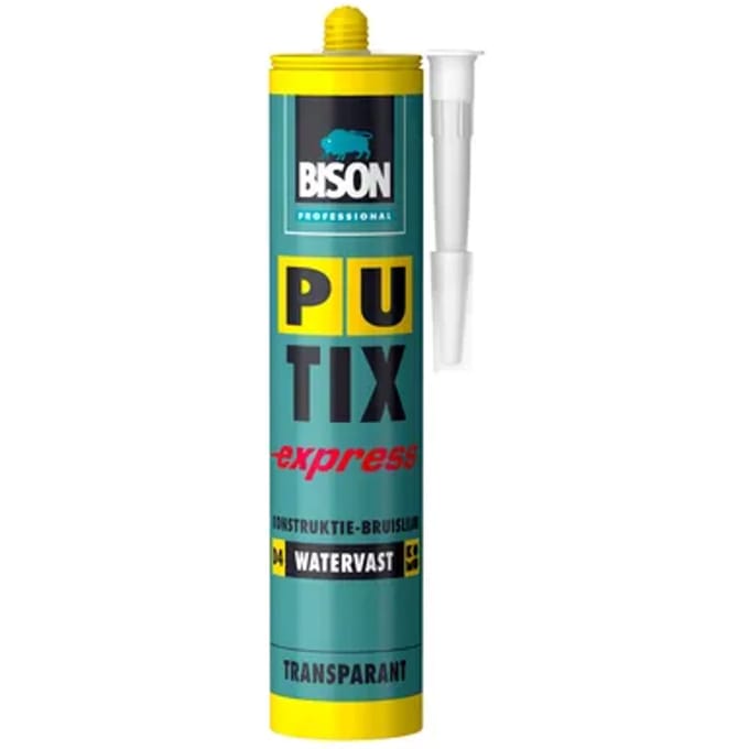 Bison Professional Houtlijm Pu-tix Express Transparant 340g