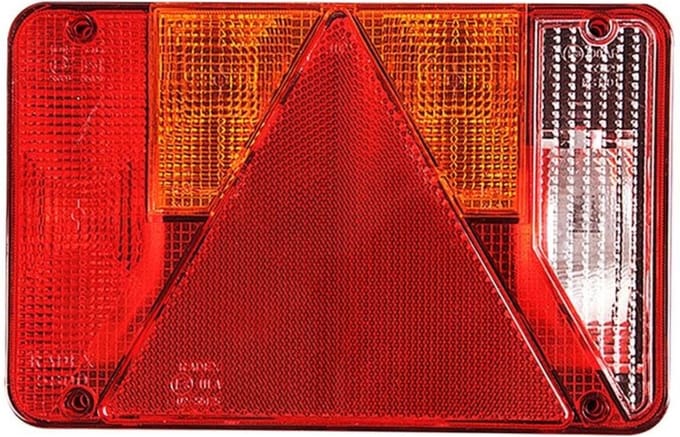 ProPlus Achterlicht aanhangwagen/caravan - 6 functies - rechts - 218 x 140 mm - rood