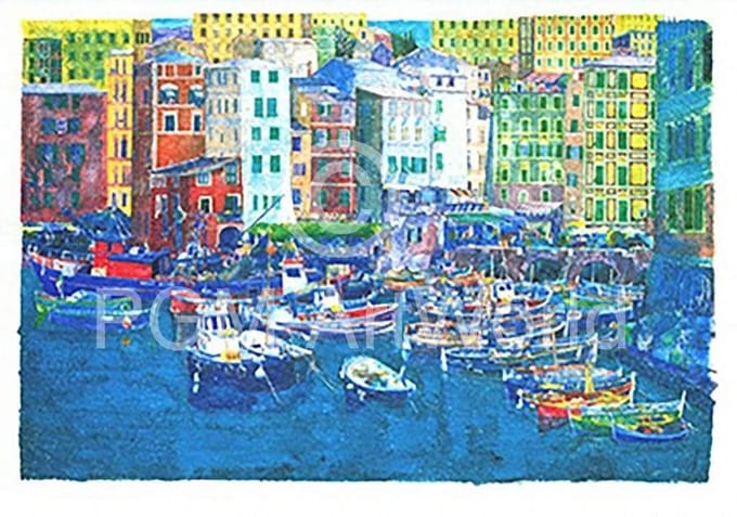 Kunstdruk Ralf Westphal - Camogli / Levante 100x70cm
