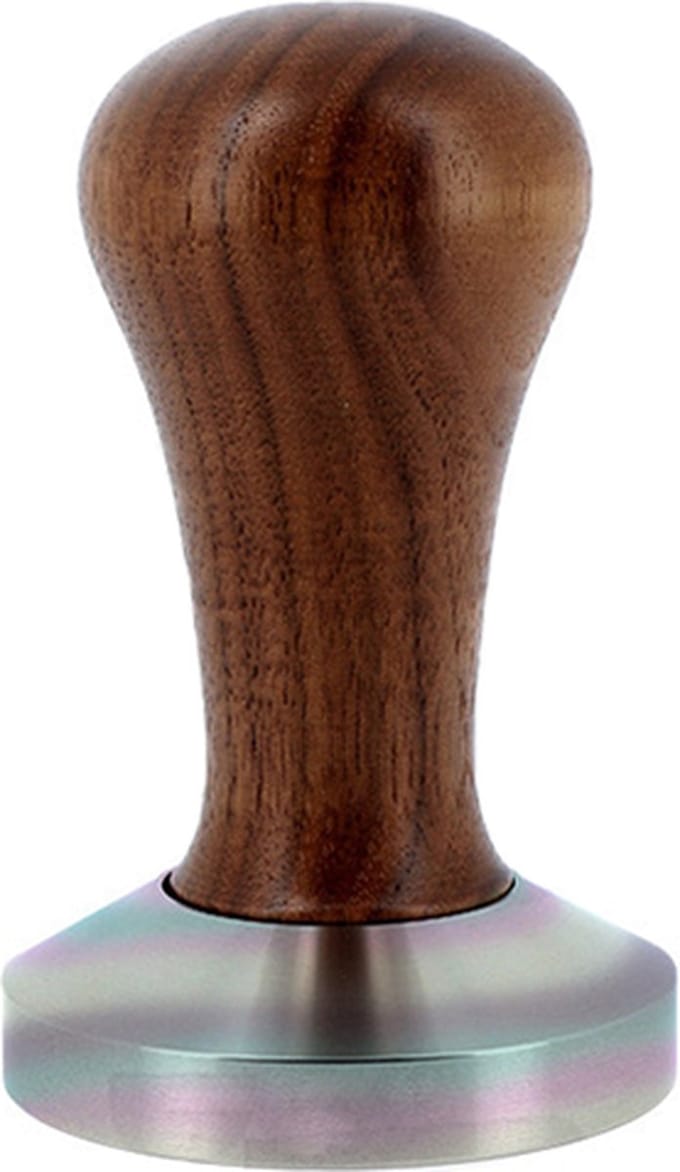 BaristaPro Koffie Tamper - Walnoot hout - Nonotech Flat Base - 58mm