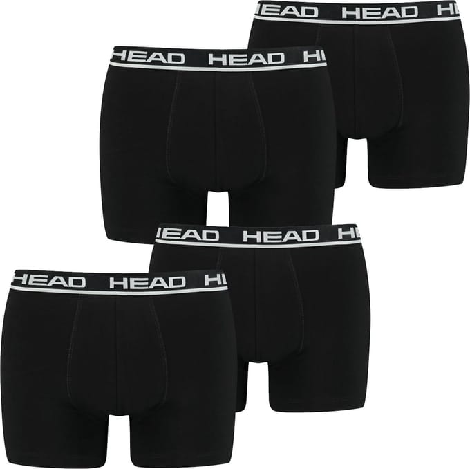 HEAD Heren Boxershorts HEAD BASIC BOXER 4er Pack Zwart XXL