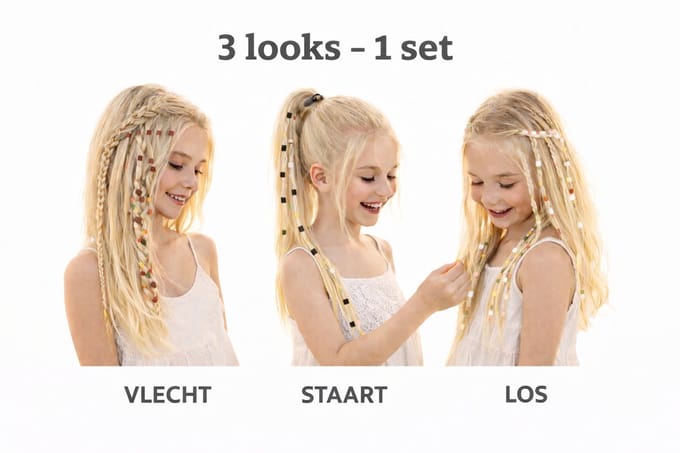 Micro Elastiek buisjes van Silicone & Shifter Tool – Haar Vlechtjes Set – Herbruikbaar – Voor Extensions & Styling