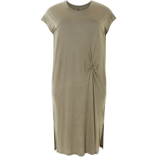 ESMARA Linnen damesjurk (Kaki, XL (48/50))