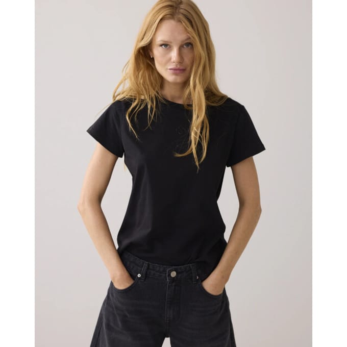 Summum 3s5185-30714 990 rhine stone logo tee black
