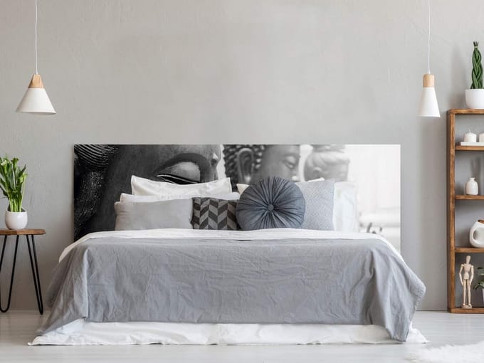Hoofdeinde voor bed met Boeddhisme Print 150 x 60 cm PVC
