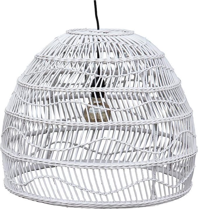 Witte Rotan Hanglamp Liv - 59 cm - E27 - lamp rotan - Bol lamp