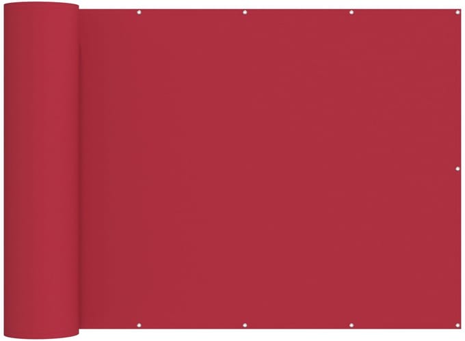 vidaXL - Balkon - Privacy - Scherm - 180 - x - 1000 - cm - Polyester - Rood