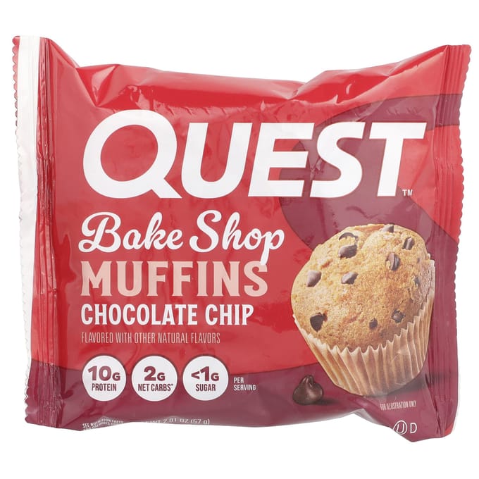 Bakkerij Muffins, Chocolade Chip, 8 Muffins, 57G (2,01 oz) Elk