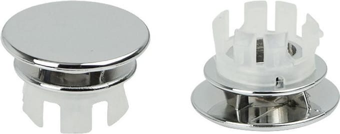 Luxe Wastafel Overloop Rozet - Badkamer Accessoires - Wastafelsifon - Kraan Ring - Afvoerplug - Zilver
