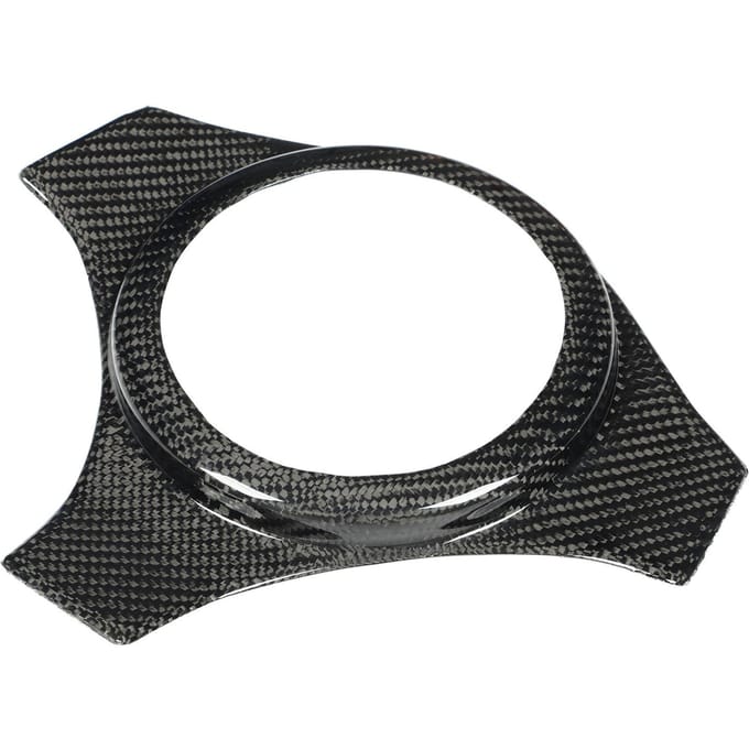 Echte Koolstofvezel Stuurwielhoes Glanzend Vervanging voor Mitsubishi Lancer Evolution EVO 7 8 9 black