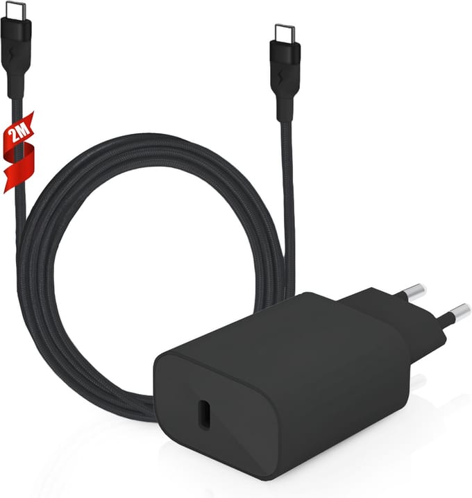 USB C Adapter 25W - 2 Meter Lang - USB C naar USB C Kabel - Snellader - Super Fast Charger