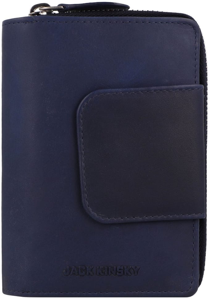Jack Kinsky Aruba Portemonnee Leder 14 cm - Dames - Horizontaal - blau