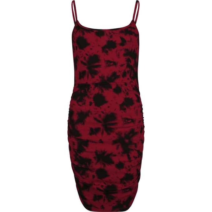 R.E.D. Rock-Engineered Design multicolor aansluitende korte jurk met tie-dye was - Dames - S