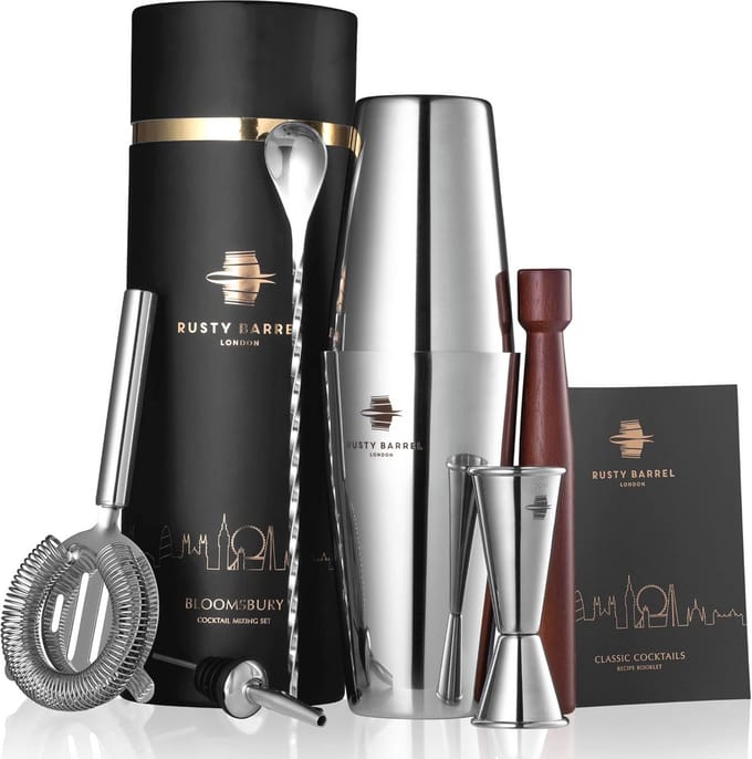 Cocktail Set met Boston Shaker en Accessoires - Luxe Geschenkdoos
