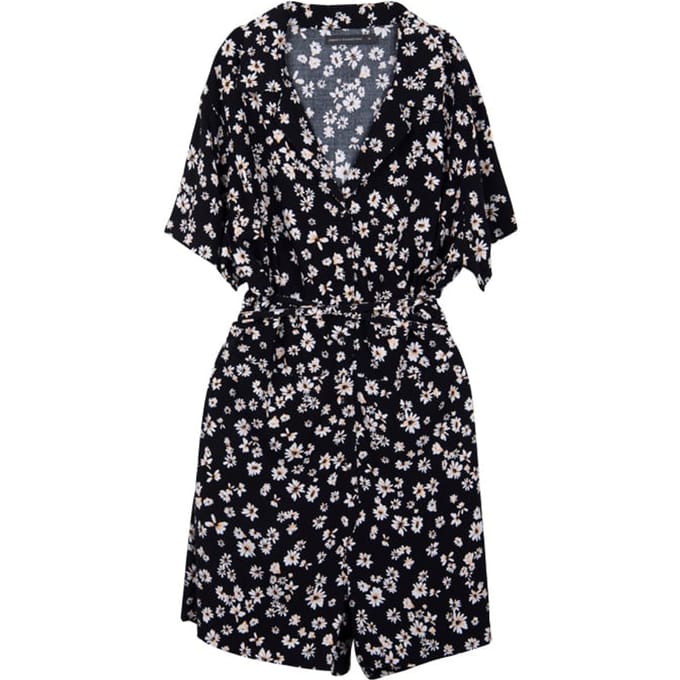 French Connection Shasta Daisy Print Playsuit Black Taglia: 10 | Tute corte Outlet | Donna | Nero