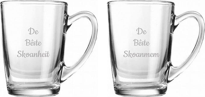 Gegraveerde Theeglas 32cl De Bêste Skoanheit- De Bêste Skoanmem