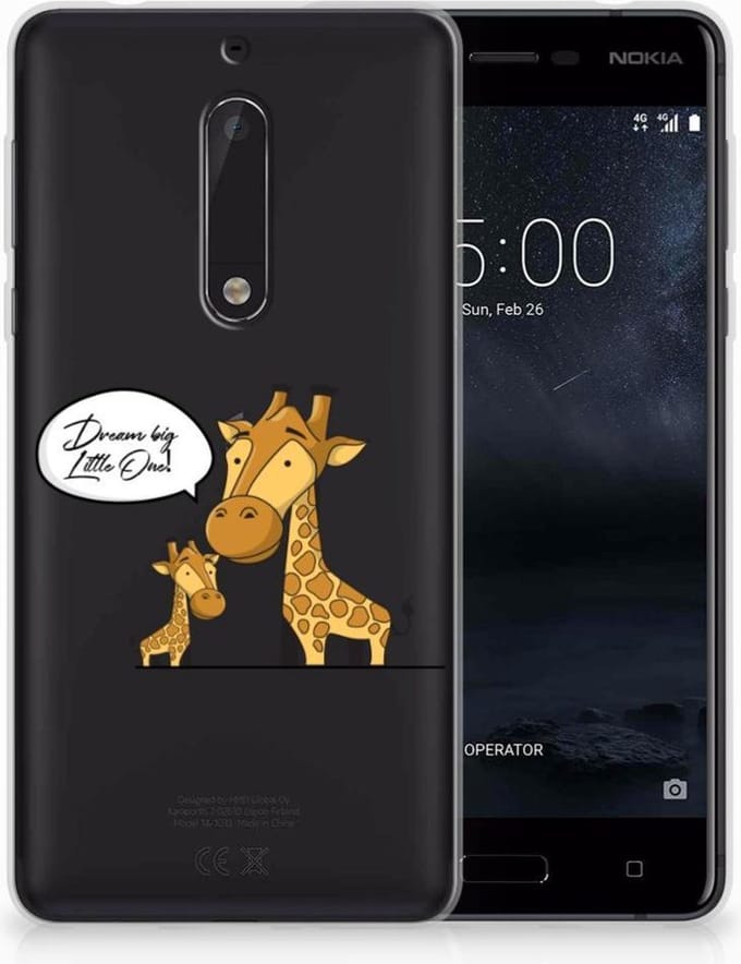 Nokia 5 Telefoonhoesje met Naam Giraffe
