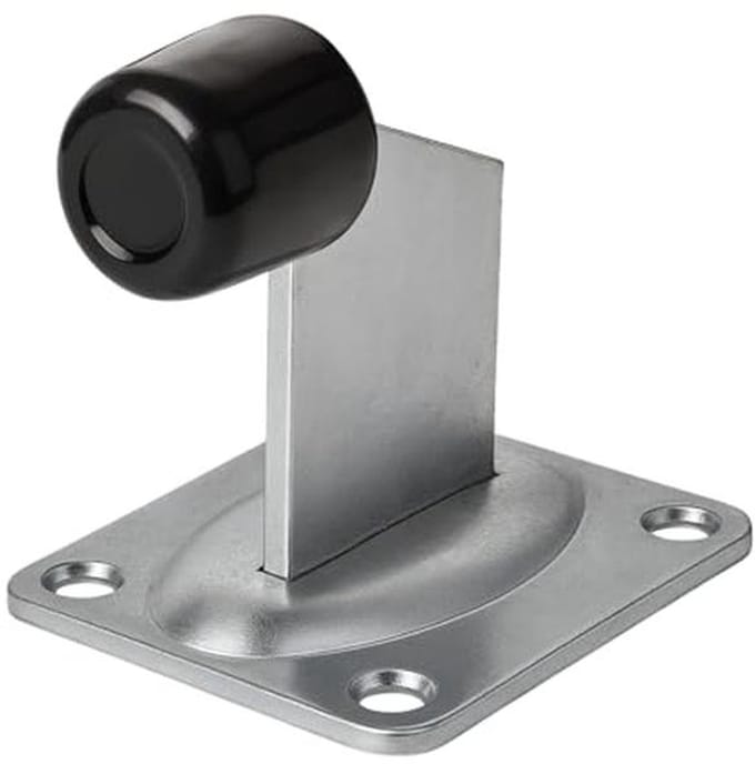 Torstopper met rubberen buffer 100 x 80 mm voor zware deuren en roldeuren