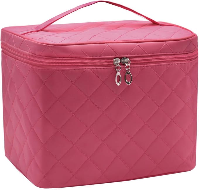 Grote Draagbare Make-up Tas met Handvat en Waterdichte Voering