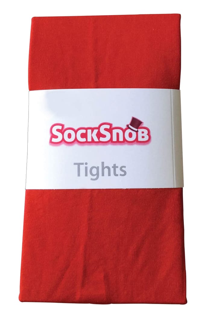 Dames 80 denier ondoorzichtige effen gekleurde panty's - Vuur Rood