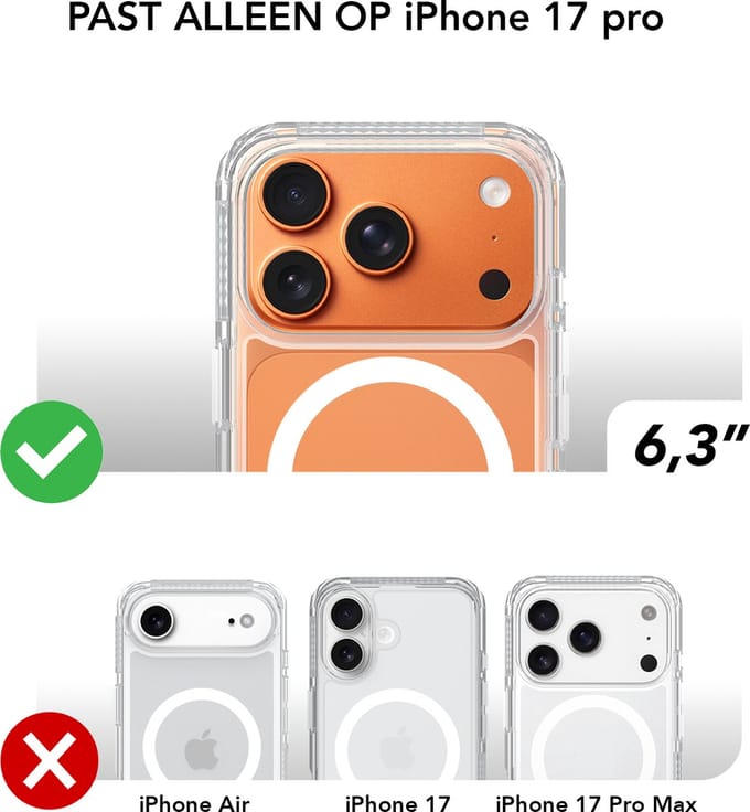 SoSkild iPhone 17 Pro Defend heavy impact case met magnetische ring grijs