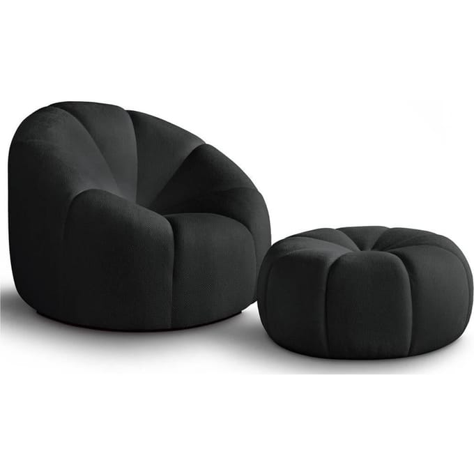 Fauteuil met poef Plush | NADUVI Collection