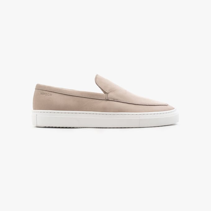 Hinson malton plain loafers heren sand nubuck