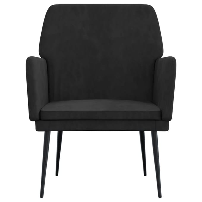vidaXL - Fauteuil - 62x79x79 - cm - fluweel - zwart