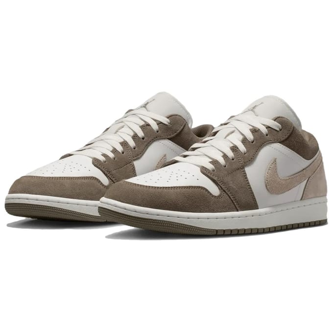 Air Jordan 1 Low Olive Grey Heren Sneakers Wit Bleek-Ivoor 553558-046 41 gray