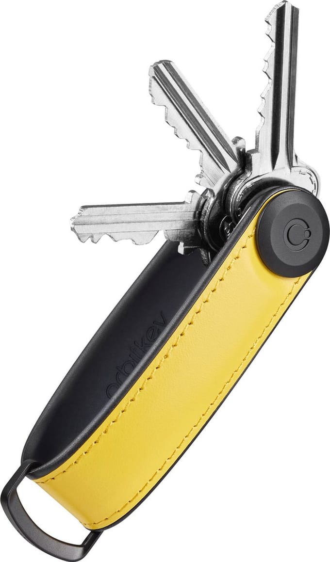 Orbitkey Hybrid Leather sleutelhanger solar yellow