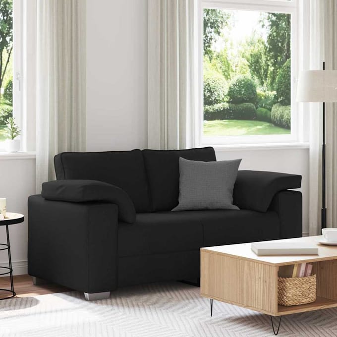 vidaXL - Loveseat - Zwart - 160 - cm - Stof