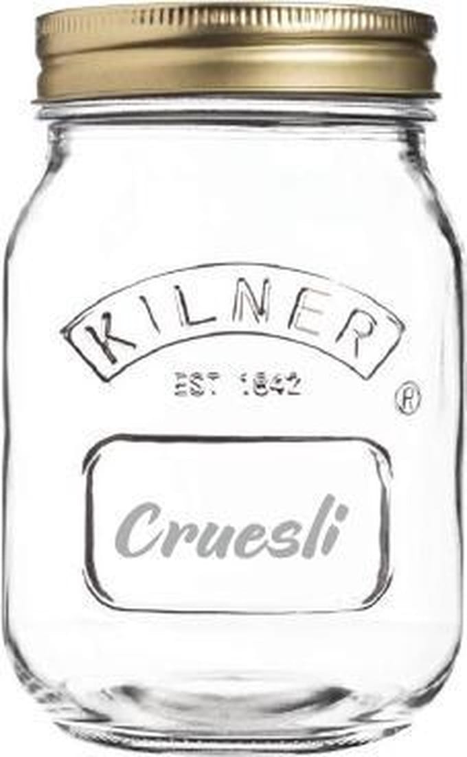 Gegraveerde weckpot 0,5 ltr (Cruesli)