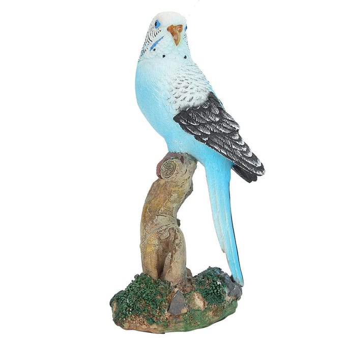 Simulation distinctive de perroquet, décoration de paysage de jardin de maison de modèle d'oiseau artificiel white